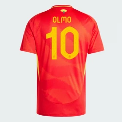 Maillot de Foot Espagne Olmo #10 Euro 2024 Domicile Homme