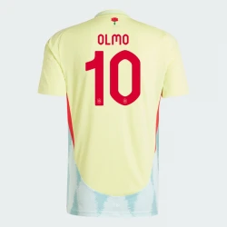 Maillot de Foot Espagne Olmo #10 Euro 2024 Extérieur Homme