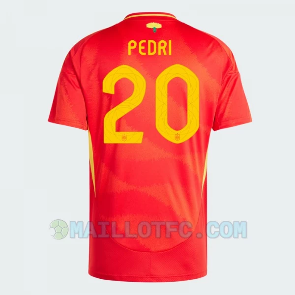 Maillot de Foot Espagne Pedri #20 Euro 2024 Domicile Homme