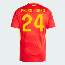 Maillot de Foot Espagne Pedro Porro #24 Euro 2024 Domicile Homme