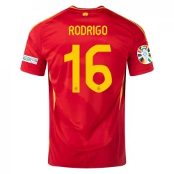 Maillot de Foot Espagne Rodrigo #16 Euro 2024 Domicile Homme