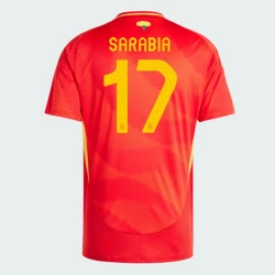 Maillot de Foot Espagne Sarabia #17 Euro 2024 Domicile Homme