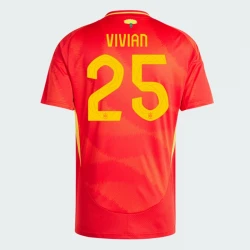 Maillot de Foot Espagne Vivian #25 Euro 2024 Domicile Homme