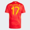 Maillot de Foot Espagne Williams Jr. #17 Euro 2024 Domicile Homme