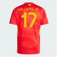 Maillot de Foot Espagne Williams Jr. #17 Euro 2024 Domicile Homme