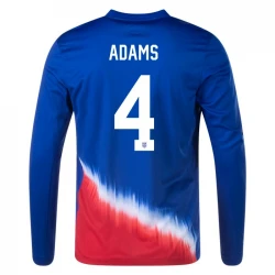 Maillot de Foot Etats-Unis Adams #4 Copa America 2024 Extérieur Homme Manches Longues