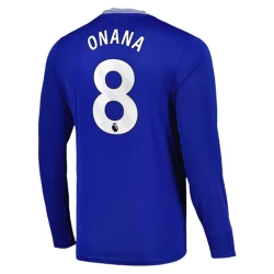 Maillot de Foot Everton FC Onana #8 2024-25 Domicile Homme Manches Longues