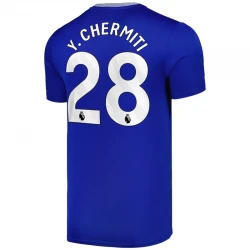 Maillot de Foot Everton FC Y. Chermiti #28 2024-25 Domicile Homme