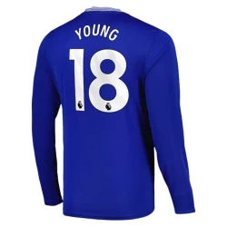Maillot de Foot Everton FC Young #18 2024-25 Domicile Homme Manches Longues