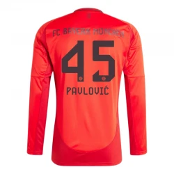 Maillot de Foot FC Bayern München Pavlovic #45 2024-25 Domicile Homme Manches Longues