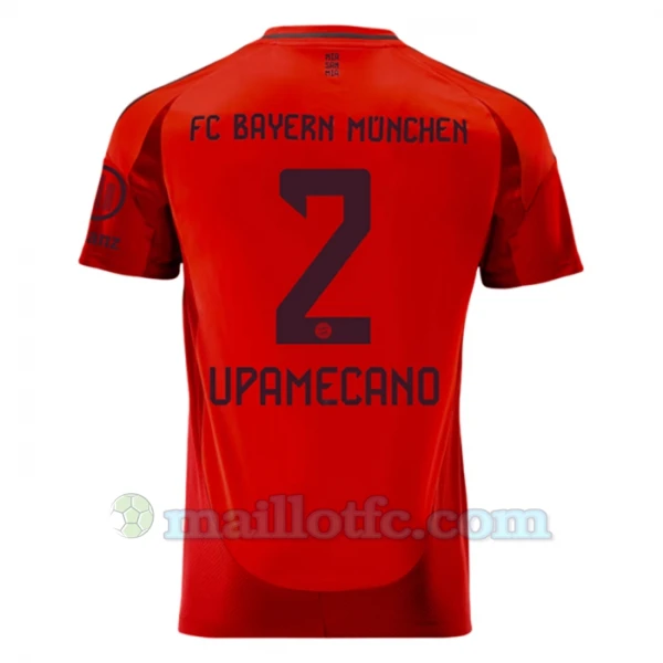 Maillot de Foot FC Bayern München Upamecano #2 2024-25 Domicile Homme