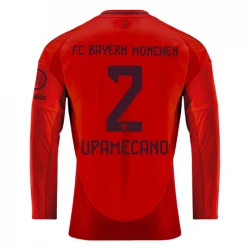 Maillot de Foot FC Bayern München Upamecano #2 2024-25 Domicile Homme Manches Longues