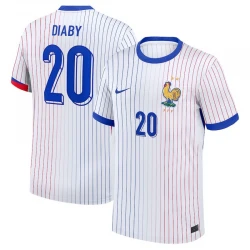 Maillot de Foot France Diaby #20 Euro 2024 Extérieur Homme