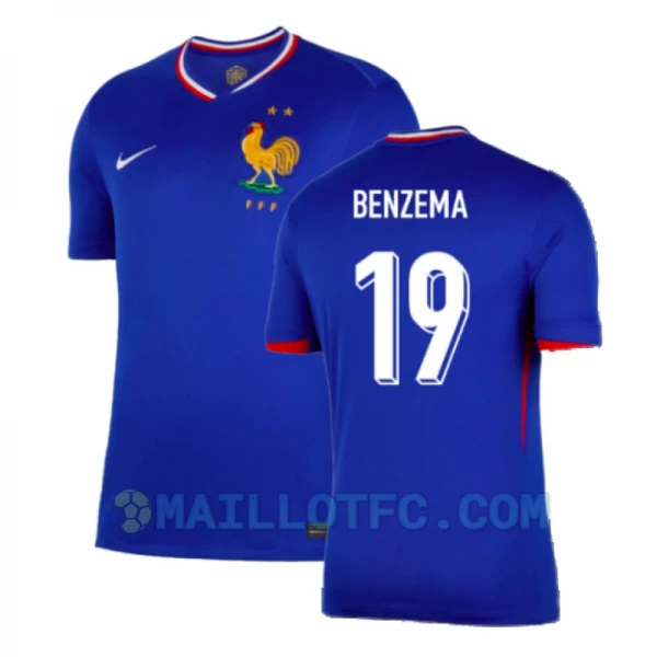 Maillot de Foot France Karim Benzema #19 Euro 2024 Domicile Homme
