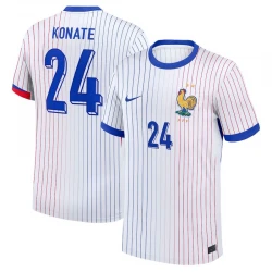 Maillot de Foot France Konate #24 Euro 2024 Extérieur Homme