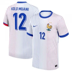 Maillot de Foot France Randal Kolo Muani #12 Euro 2024 Extérieur Homme