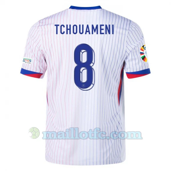 Maillot de Foot France Tchouameni #8 Euro 2024 Extérieur Homme