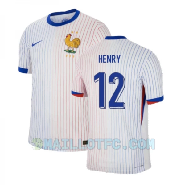 Maillot de Foot France Thierry Henry #12 Euro 2024 Extérieur Homme