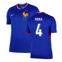 Maillot de Foot France Vieira #4 Euro 2024 Domicile Homme