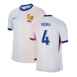 Maillot de Foot France Vieira #4 Euro 2024 Extérieur Homme