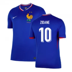 Maillot de Foot France Zinédine Zidane #10 Euro 2024 Domicile Homme