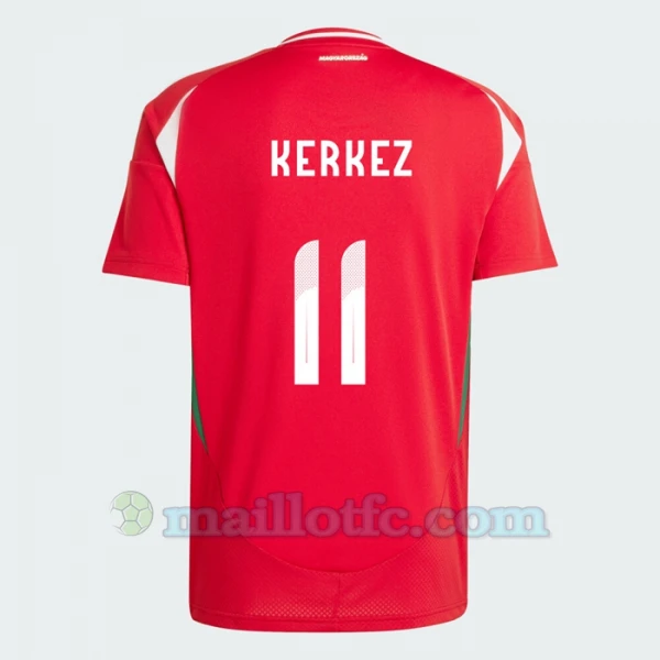 Maillot de Foot Hongrie Milos Kerkez #11 Euro 2024 Domicile Homme