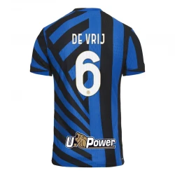 Maillot de Foot Inter Milan De Vrij #6 2024-25 Domicile Homme