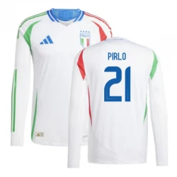 Maillot de Foot Italie Andrea Pirlo #21 Euro 2024 Extérieur Homme Manches Longues