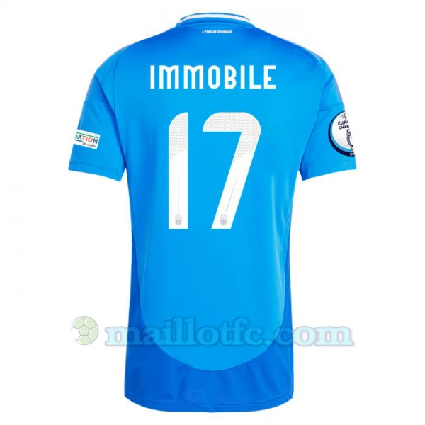 Maillot de Foot Italie Ciro Immobile #17 Euro 2024 Domicile Homme