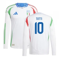 Maillot de Foot Italie Francesco Totti #10 Euro 2024 Extérieur Homme Manches Longues