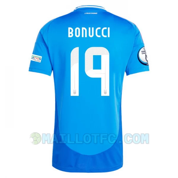 Maillot de Foot Italie Leonardo Bonucci #19 Euro 2024 Domicile Homme