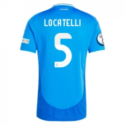 Maillot de Foot Italie Locatelli #5 Euro 2024 Domicile Homme