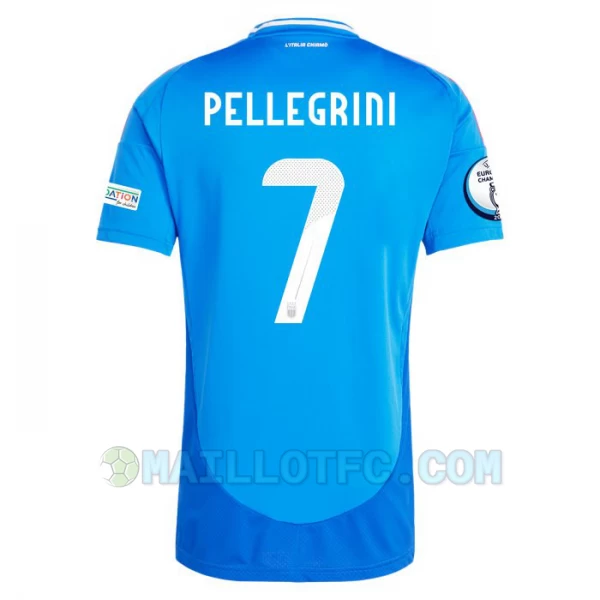 Maillot de Foot Italie Pellegrini #7 Euro 2024 Domicile Homme