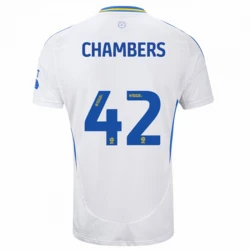 Maillot de Foot Leeds United Chambers #42 2024-25 Domicile Homme