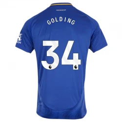 Maillot de Foot Leicester City Golding #34 2024-25 Domicile Homme