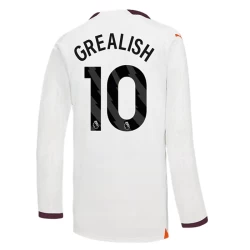 Maillot de Foot Manchester City 2023-24 Jack Grealish #10 Extérieur Homme Manches Longues