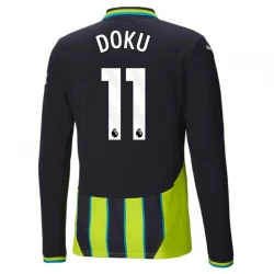 Maillot de Foot Manchester City 2024-25 Jérémy Doku #11 Extérieur Homme Manches Longues