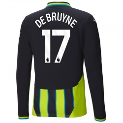 Maillot de Foot Manchester City 2024-25 Kevin De Bruyne #17 Extérieur Homme Manches Longues