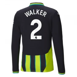 Maillot de Foot Manchester City 2024-25 Kyle Walker #2 Extérieur Homme Manches Longues