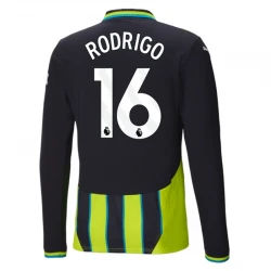 Maillot de Foot Manchester City 2024-25 Rodrigo #16 Extérieur Homme Manches Longues