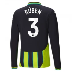 Maillot de Foot Manchester City 2024-25 Ruben #3 Extérieur Homme Manches Longues