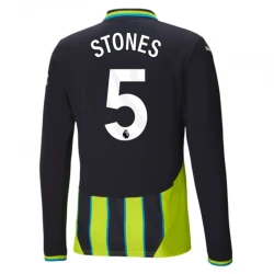 Maillot de Foot Manchester City 2024-25 Stones #5 Extérieur Homme Manches Longues