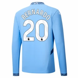 Maillot de Foot Manchester City Bernardo Silva #20 2024-25 Domicile Homme Manches Longues