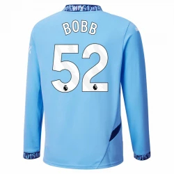 Maillot de Foot Manchester City Bobb #52 2024-25 Domicile Homme Manches Longues