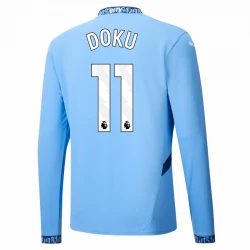 Maillot de Foot Manchester City Doku #11 2024-25 Domicile Homme Manches Longues