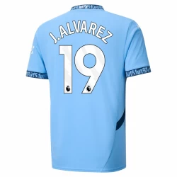 Maillot de Foot Manchester City J. Alvarez #19 2024-25 Domicile Homme