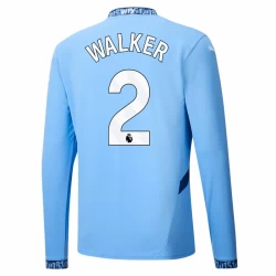Maillot de Foot Manchester City Kyle Walker #2 2024-25 Domicile Homme Manches Longues