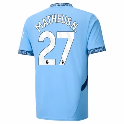 Maillot de Foot Manchester City Matheus N. #27 2024-25 Domicile Homme