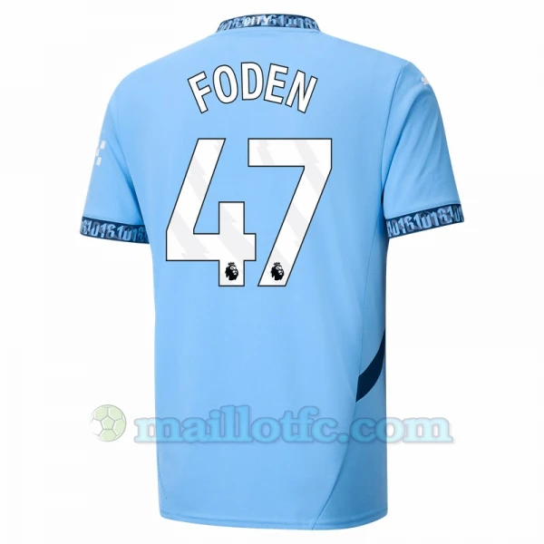 Maillot de Foot Manchester City Phil Foden #47 2024-25 Domicile Homme