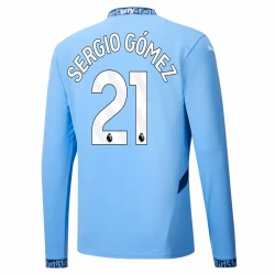 Maillot de Foot Manchester City Sergio Gomez #21 2024-25 Domicile Homme Manches Longues